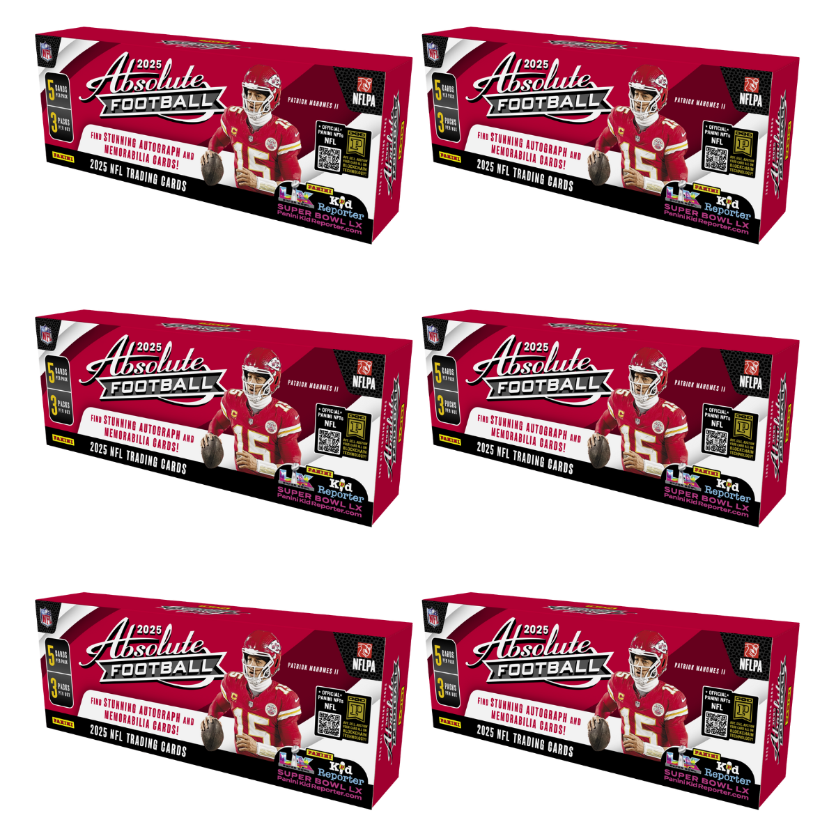 #XXXX: 2025 Panini Absolute Hobby 6 Box Half Case Football Break Pick Your Team