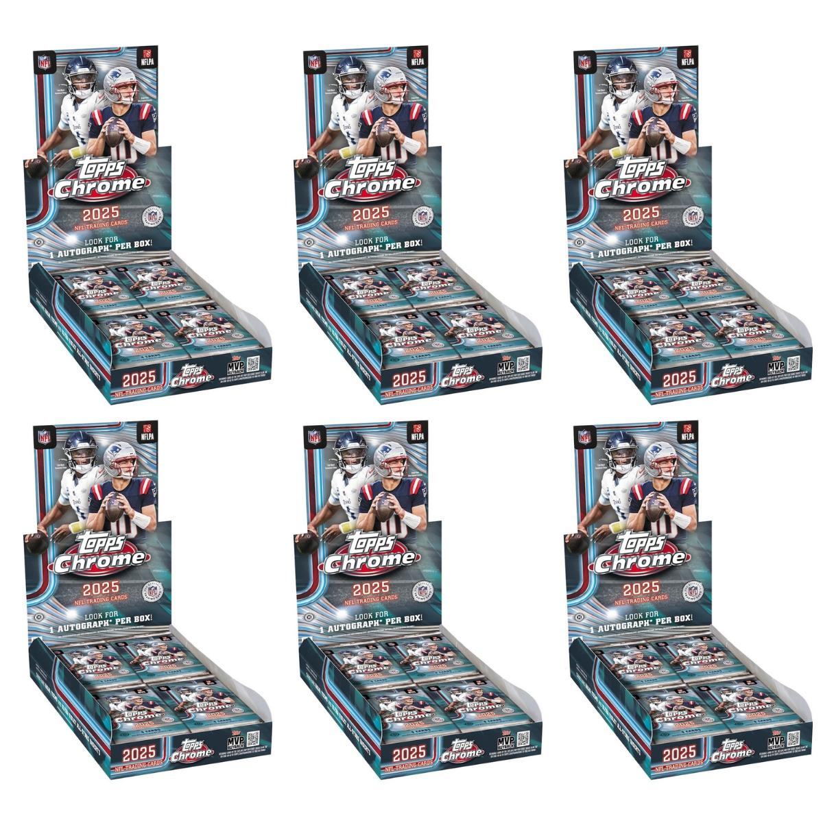 #2483: 2025 Topps Chrome Football Hobby 6 Box Pick Your Team Break