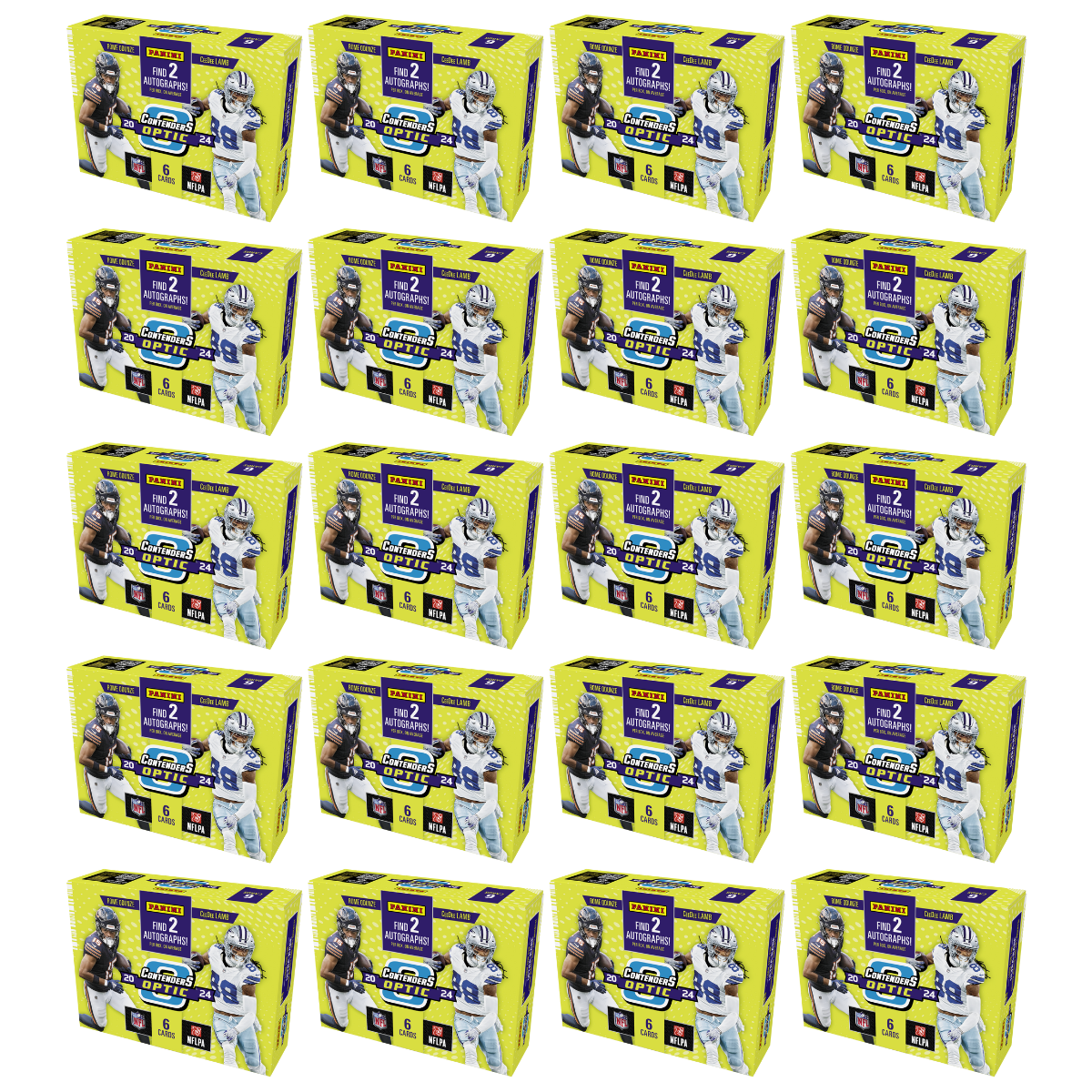 Break XXXX: 20 Box Full Case Panini Contenders Optic Hobby Football Pick Your Team
