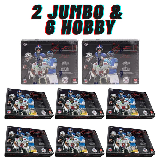 #2581: 2025 Topps Signature Class Football 8 Box Mixer Pick Your Team Break