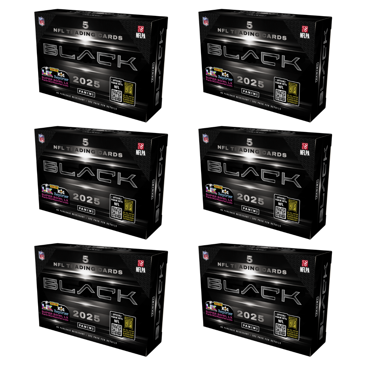 Break XXXX: Panini Black Hobby 6 Box Half Case Football Break Pick Your Team