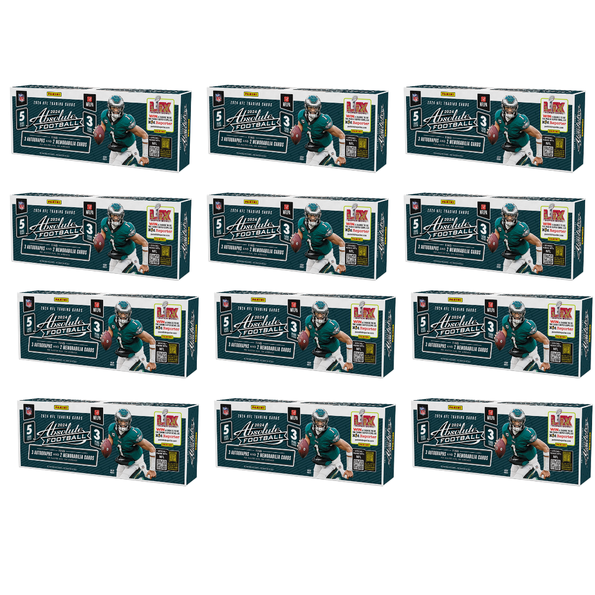 Break XXXX: 12 Box (Full Case) Panini Absolute Hobby Football Pick Your Team