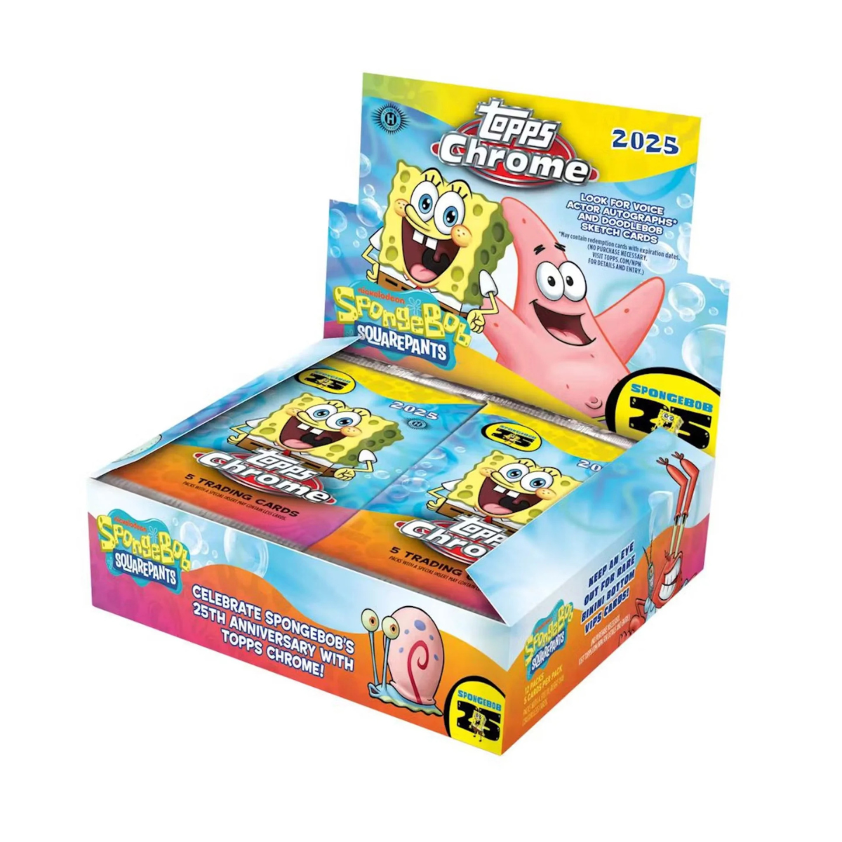 2025 Topps Chrome Spongebob 25th Anniversary Hobby Box
